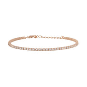 Mabina Bracciale tennis in argento placcato oro rosa con zirconi 533284